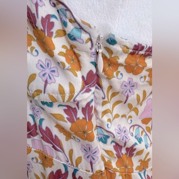 NWT Free People “Sasha” Relaxed Fit Flower Print Mini Dress With Sweetheart Neck - Picture 10 of 15